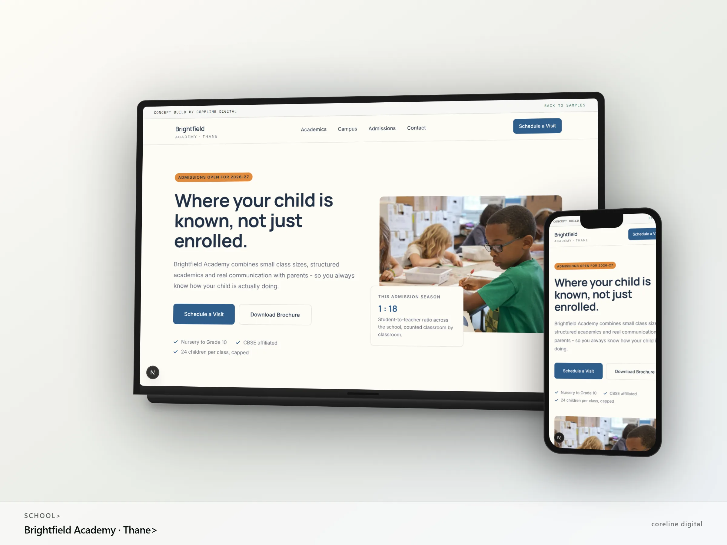 A coaching institute - Schools & classes demo site